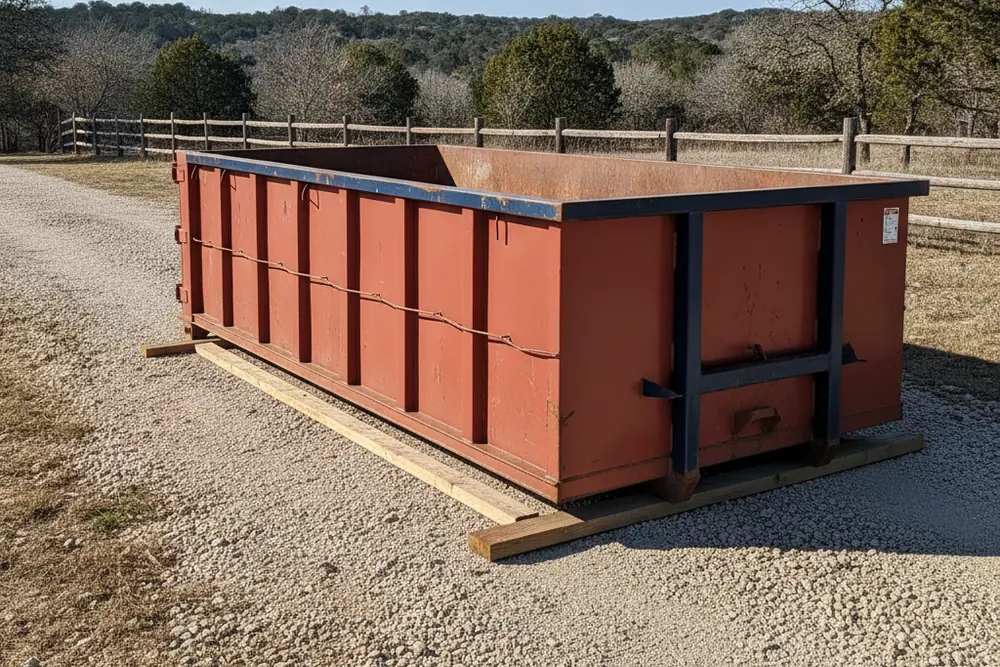 Roll-off dumpster delivered in Bulverde TX