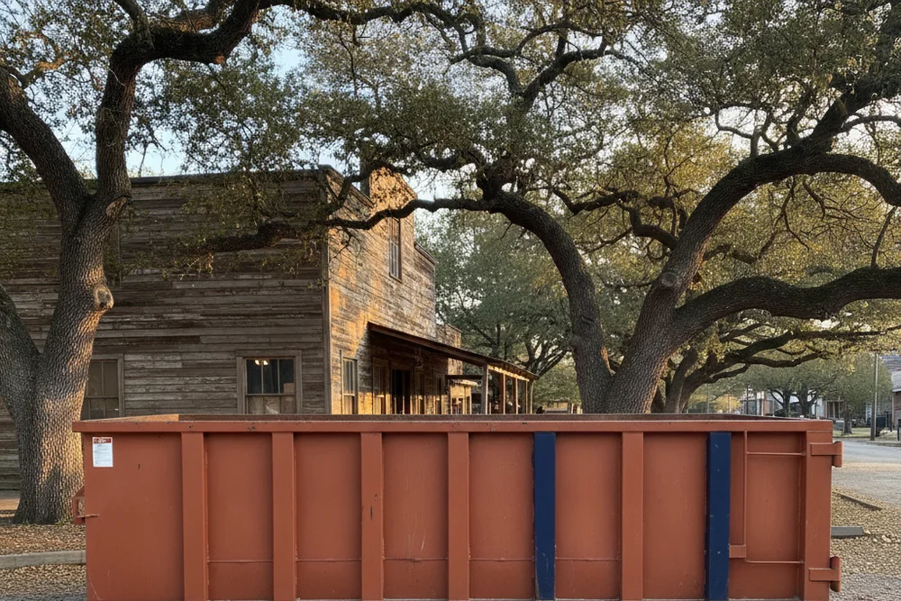 Roll-off dumpster delivered in Gruene TX